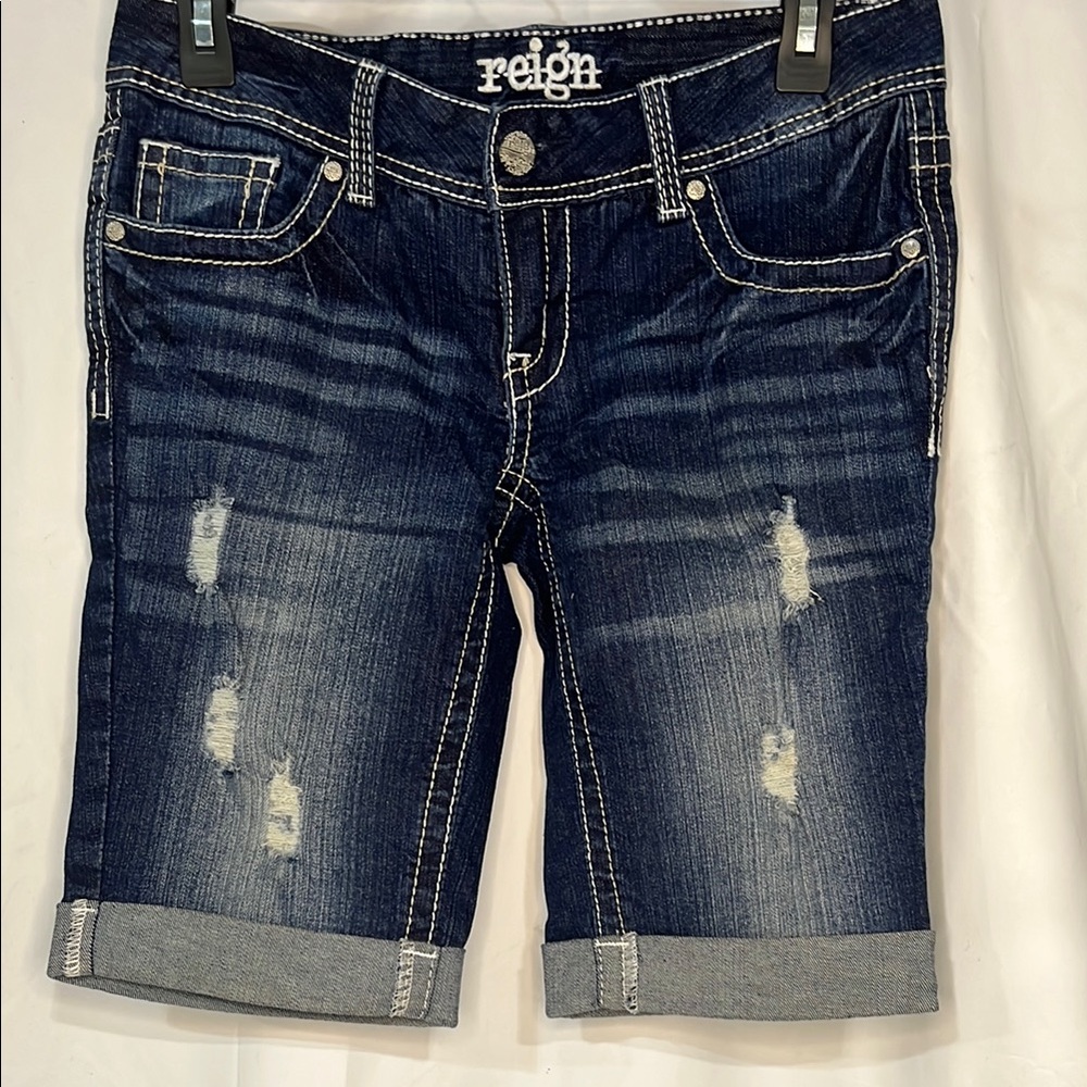 Reign Women's Blue Denim Shorts